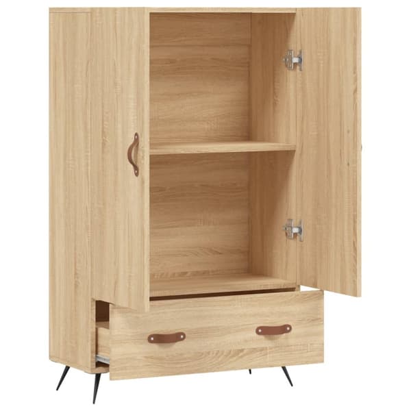 Högskåp sonoma-ek 69,5x31x115 cm konstruerat trä