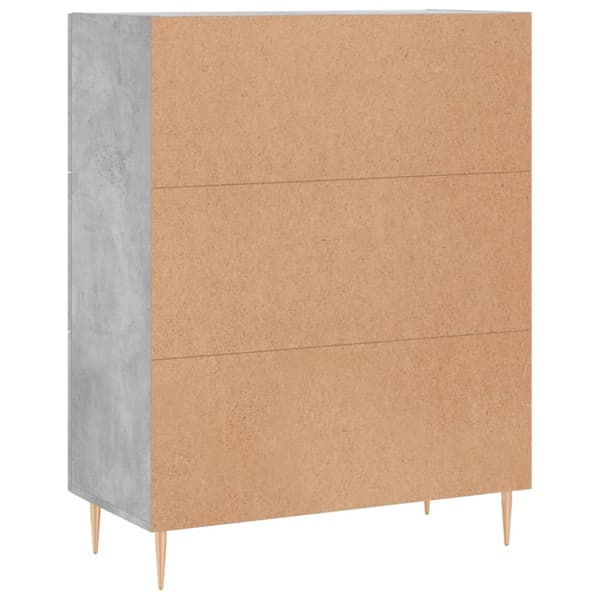 Skänk betonggrå 69,5x34x90 cm konstruerat trä
