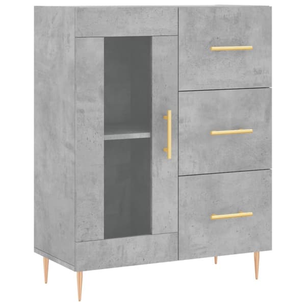 Skänk betonggrå 69,5x34x90 cm konstruerat trä