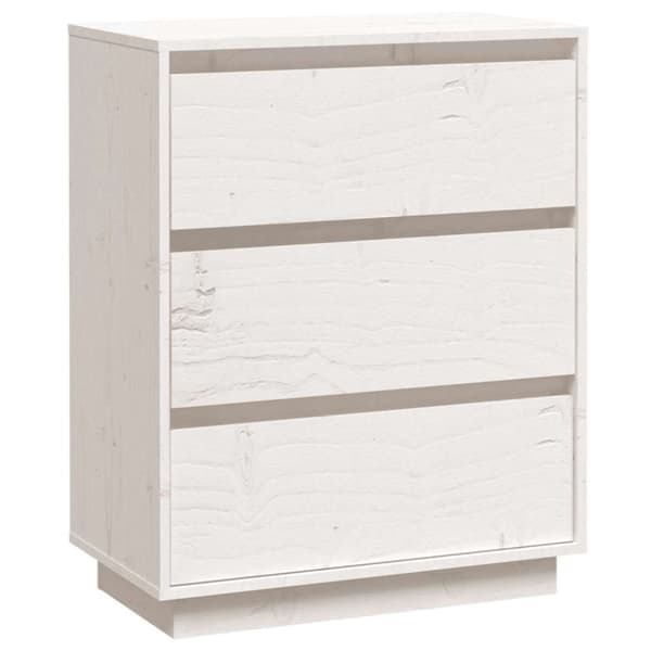 Skänk vit 60x34x75 cm massiv furu
