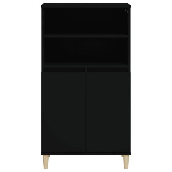 Högskåp svart 60x36x110 cm konstruerat trä