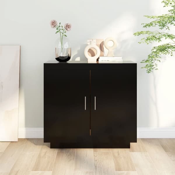 Skänk svart 80x40x75 cm konstruerat trä