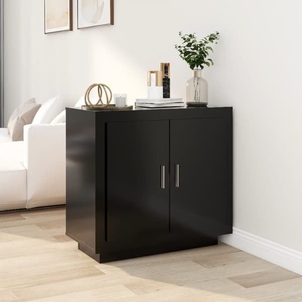 Skänk svart 80x40x75 cm konstruerat trä