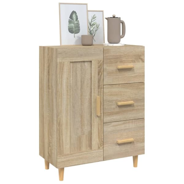 Skänk sonoma-ek 69,5x34x90 cm konstruerat trä