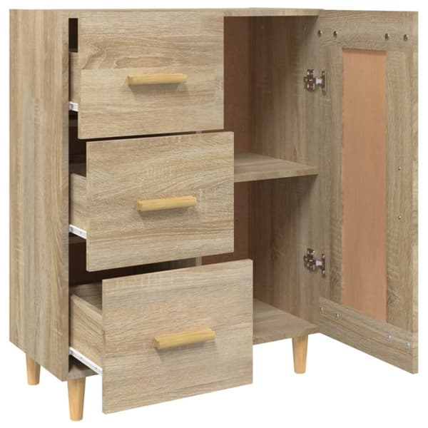 Skänk sonoma-ek 69,5x34x90 cm konstruerat trä