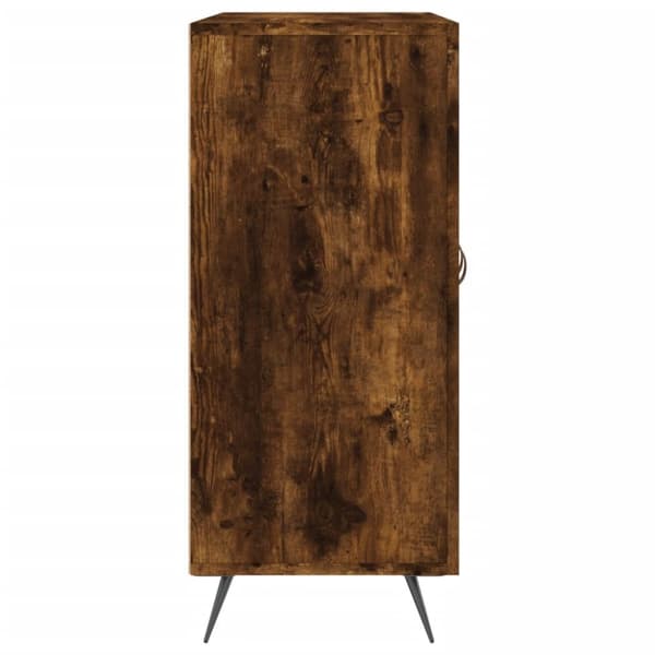 Byrå rökfärgad ek 90x34x80 cm konstruerat trä