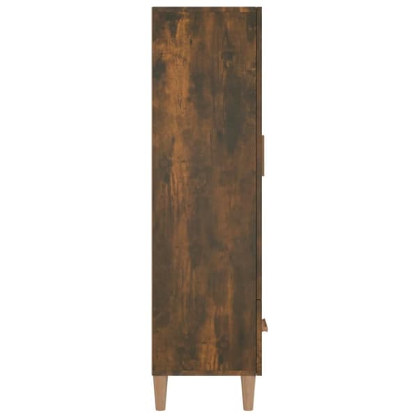 Skåp Rökfärgad ek 70x31x115 cm konstruerat trä
