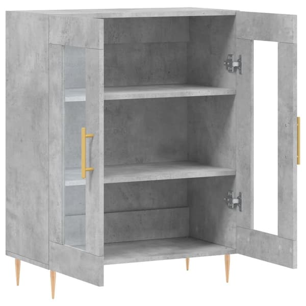 Skänk betonggrå 69,5x34x90 cm konstruerat trä
