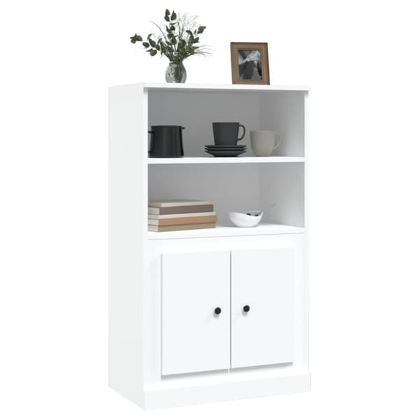 Högskåp vit 60x35,5x103,5 cm konstruerat trä