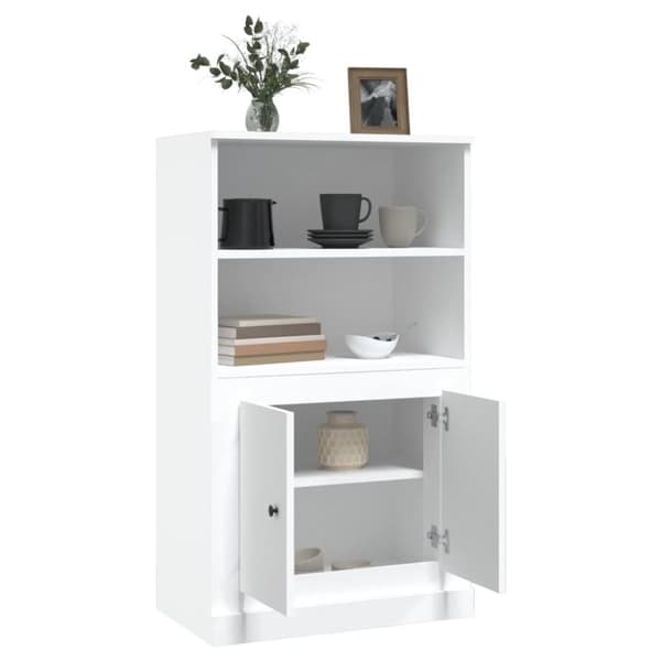 Högskåp vit 60x35,5x103,5 cm konstruerat trä