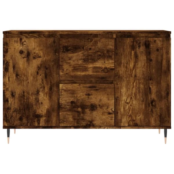 Skänk rökfärgad ek 104x35x70 cm konstruerat trä