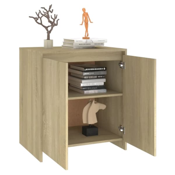Skänk sonoma-ek 70x41x75 cm konstruerat trä
