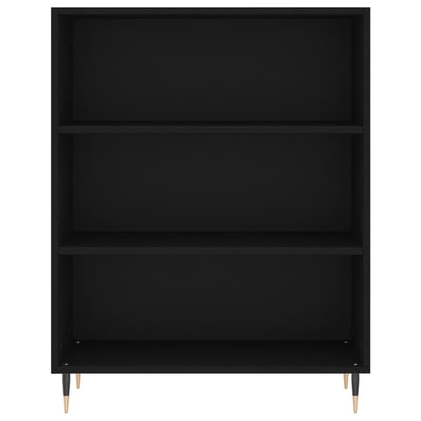Högskåp svart 69,5x34x180 cm konstruerat trä