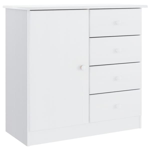 Skänk ALTA vit 77x35x73 cm massiv furu