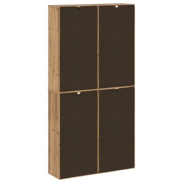Sidoskåp 4 st "ODDA" 40x24x79 cm massivt trä furu