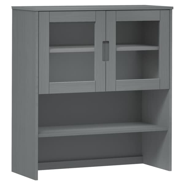 Överdel till högskåp MOLDE grå 90x35x100 cm massiv furu