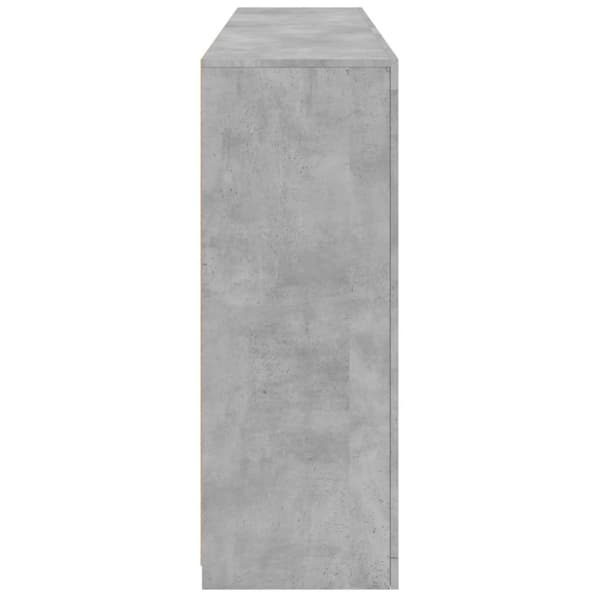 Skänk med LED-belysning betonggrå 162x37x100 cm