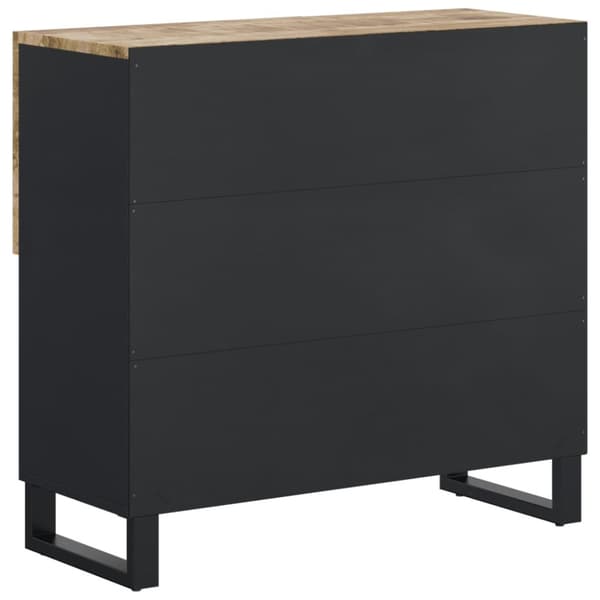 Skänk med 2 dörrar 80x33x75 cm massivt mangoträ