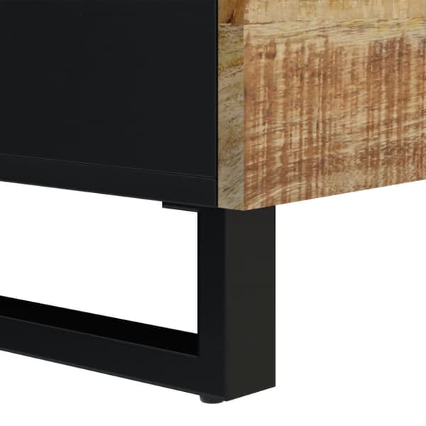Skänk med 2 dörrar 80x33x75 cm massivt mangoträ