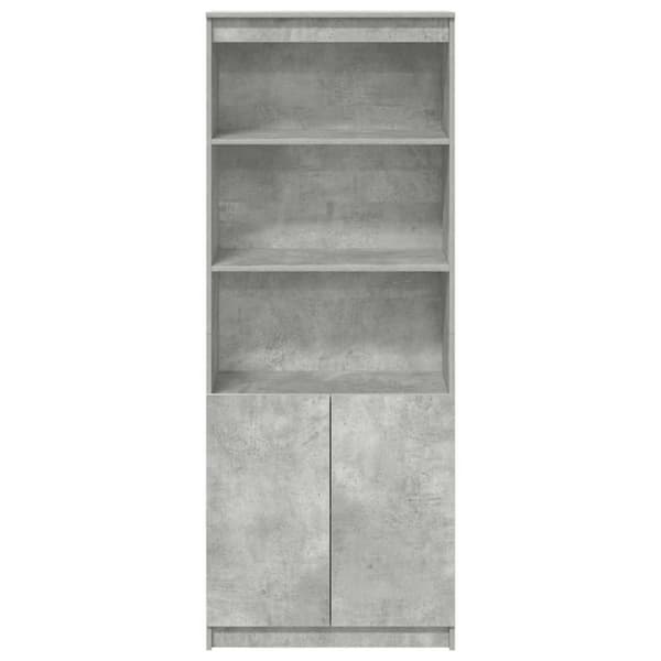 Högskåp betonggrå 70x35x180 cm konstruerat trä
