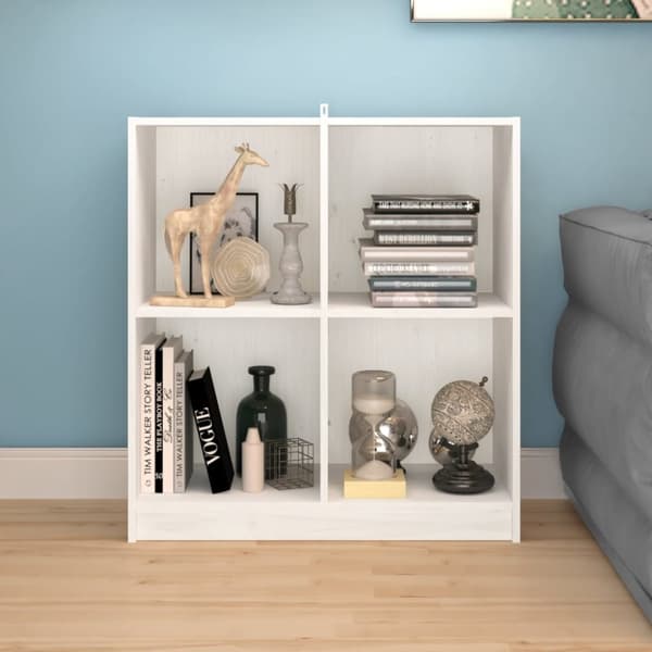 Skänk vit 70x33x76 cm massiv furu