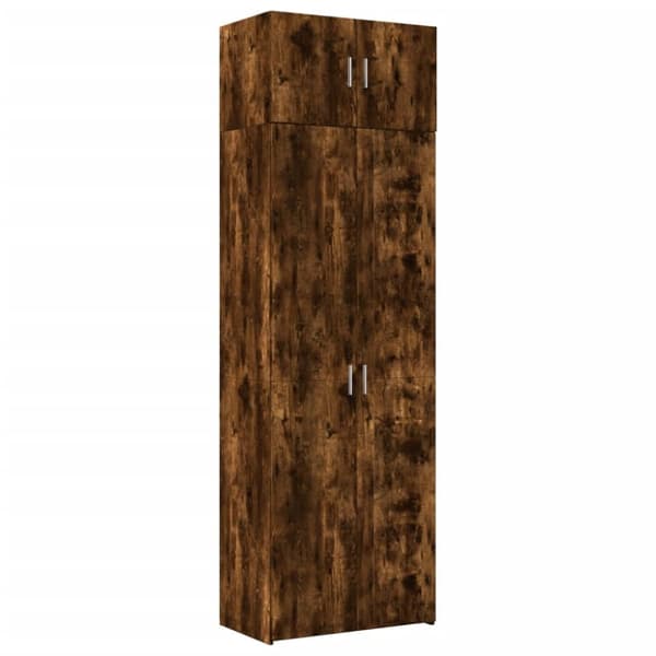 Förvaringsskåp rökfärgad ek 70x42,5x225 cm konstruerat trä