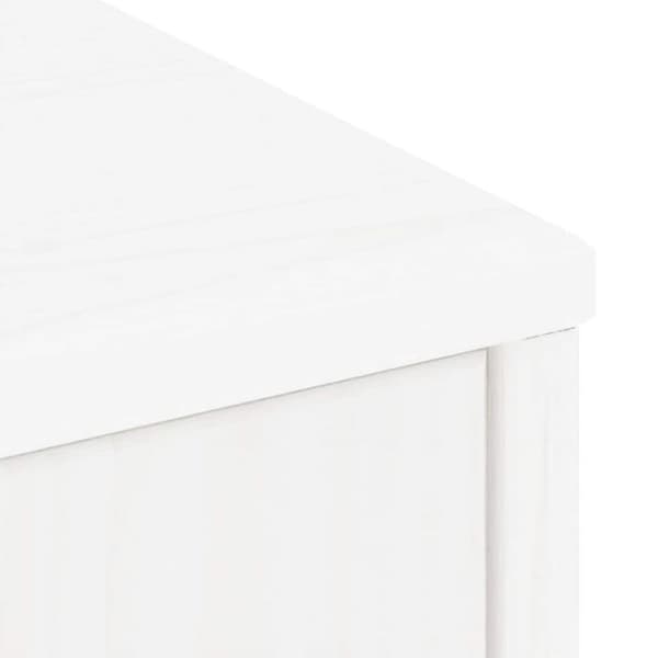 Sidoskåp 5 st "ODDA" vit 40x24x79 cm massivt trä furu