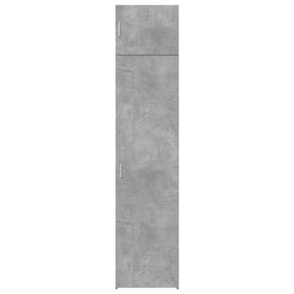 Förvaringsskåp smalt betonggrå 50x42,5x225 cm konstruerat trä