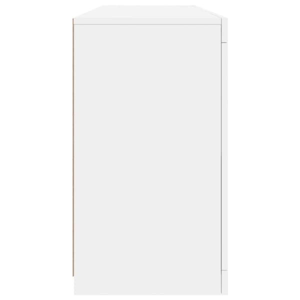 Skänk med LED-belysning vit 163x37x67 cm