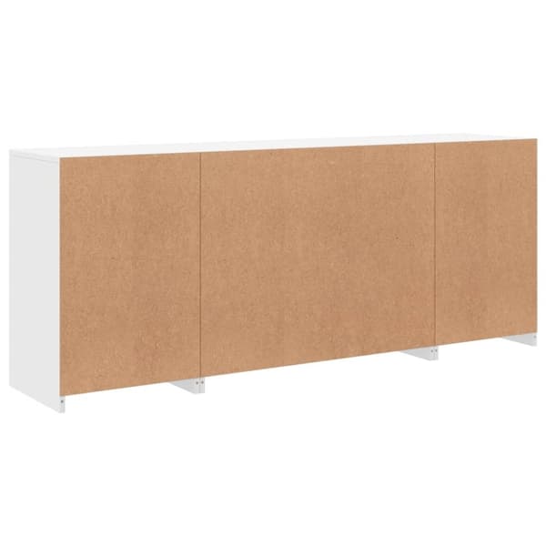 Skänk med LED-belysning vit 163x37x67 cm