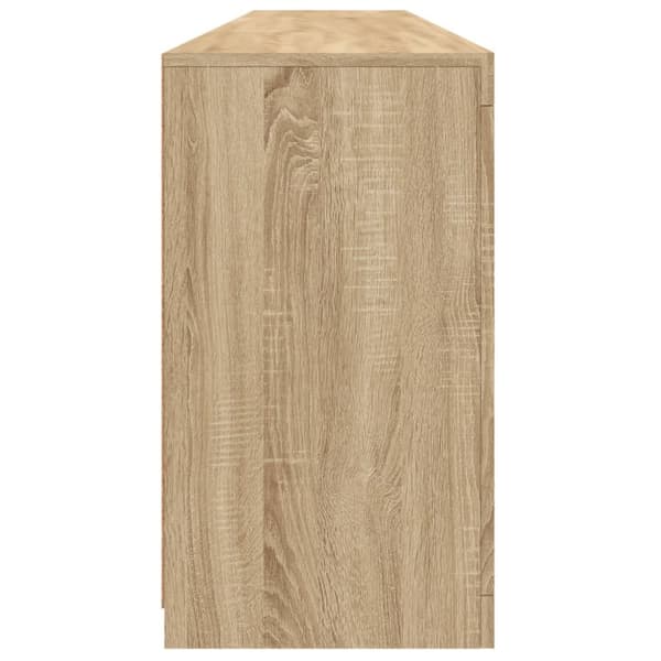 Skänk med LED-belysning sonoma-ek 202x37x67 cm