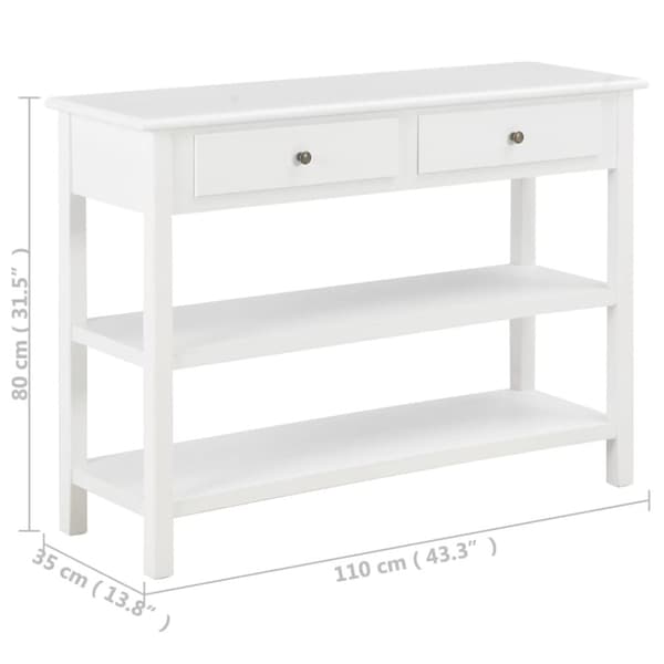 Skänk vit 110x35x80 cm MDF