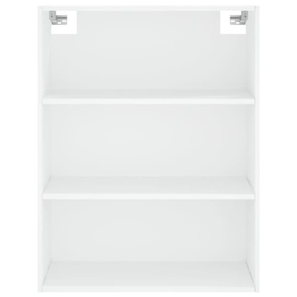 Högskåp vit 69,5x34x180 cm konstruerat trä