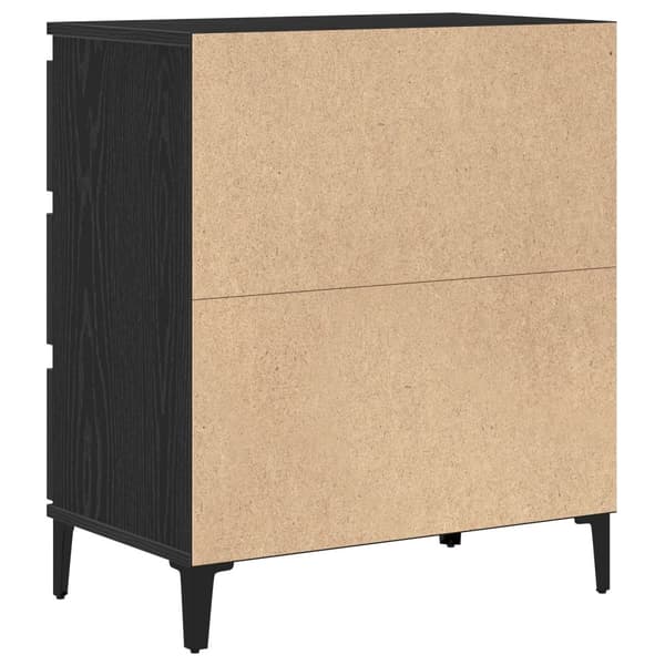 Sideboard Svart Ek 60x35x70 cm Konstruerat trä
