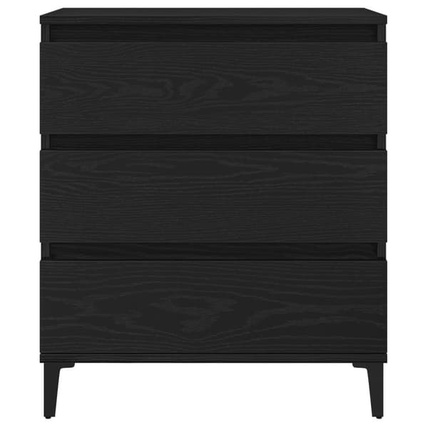 Sideboard Svart Ek 60x35x70 cm Konstruerat trä