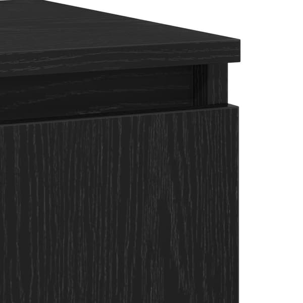 Sideboard Svart Ek 60x35x70 cm Konstruerat trä