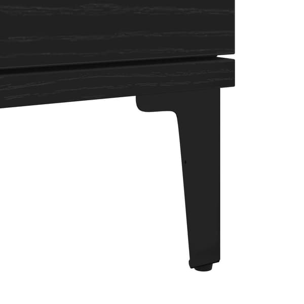 Sideboard Svart Ek 60x35x70 cm Konstruerat trä