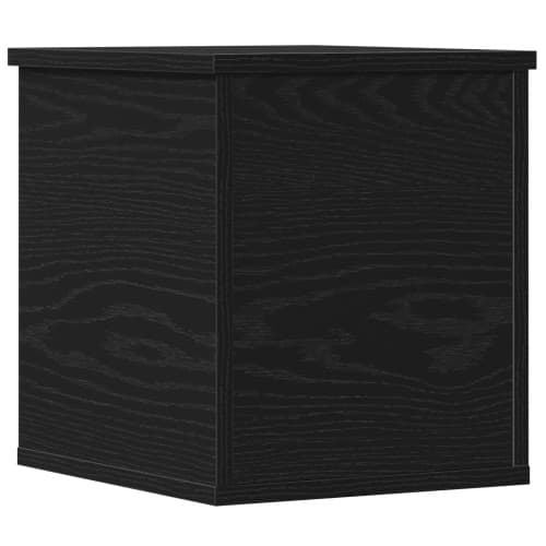 Förvaringslåda svart ek 30x35x35 cm konstruerat trä