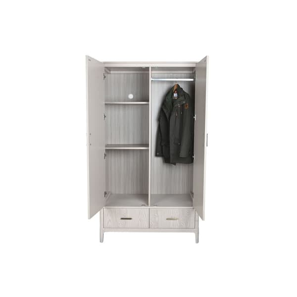 Skab Home ESPRIT Lysegrå Metal Træ MDF