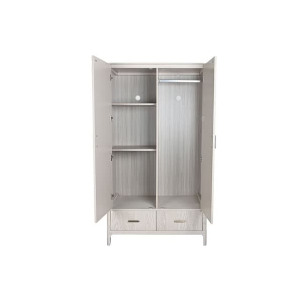 Skab Home ESPRIT Lysegrå Metal Træ MDF