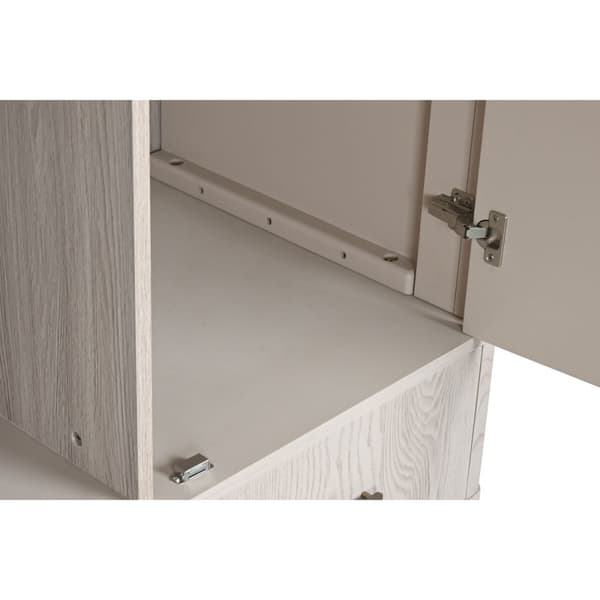 Skab Home ESPRIT Lysegrå Metal Træ MDF