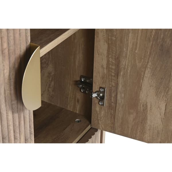 Kaappi Home ESPRIT Ruskea Kullattu Puu Puu MDF 60 x 40 x 110 cm