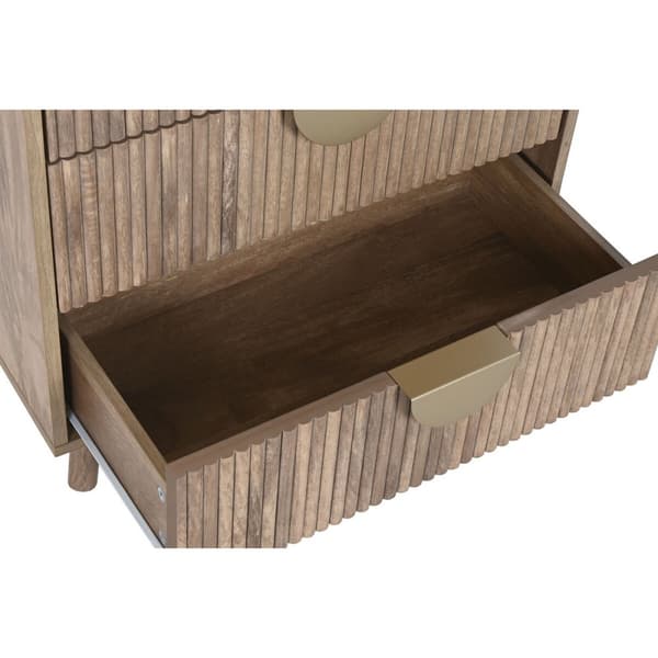 Kaappi Home ESPRIT Ruskea Kullattu Puu Puu MDF 60 x 40 x 110 cm