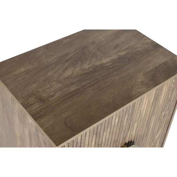 Kaappi Home ESPRIT Ruskea Kullattu Puu Puu MDF 60 x 40 x 110 cm