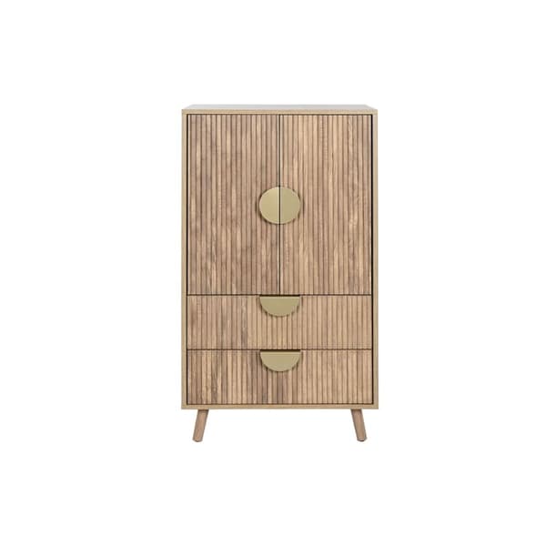 Kaappi Home ESPRIT Ruskea Kullattu Puu Puu MDF 60 x 40 x 110 cm