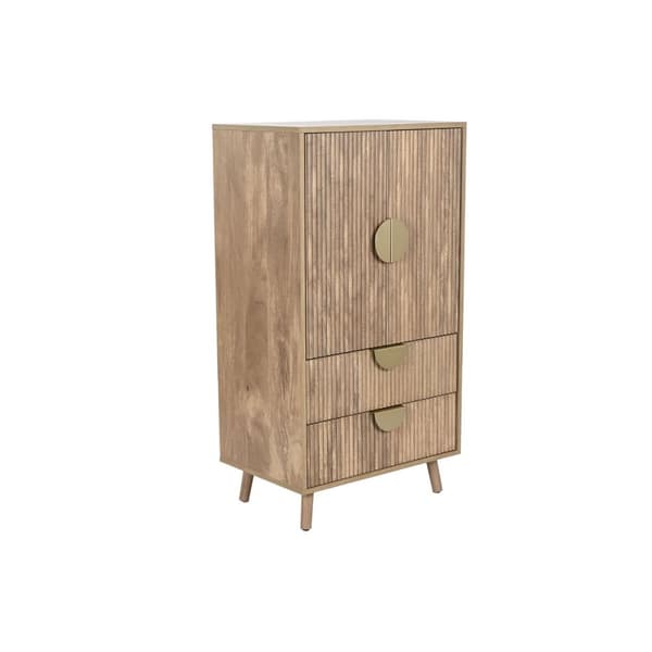 Kaappi Home ESPRIT Ruskea Kullattu Puu Puu MDF 60 x 40 x 110 cm