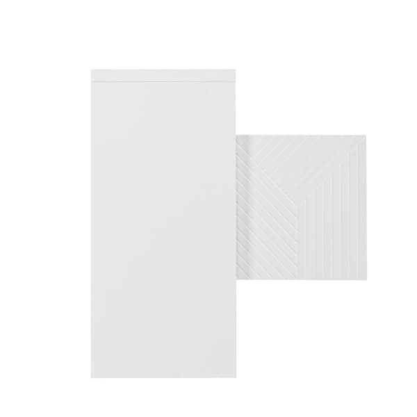 Moderni senkki 140 x 35 x 75 cm - 4 ovea - 2 avointa lokeroa - MDF - Valkoinen