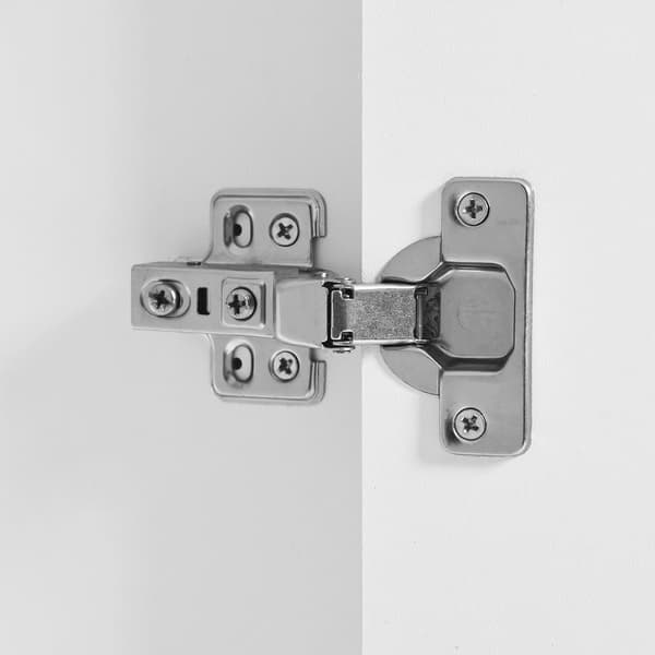 Moderni senkki 140 x 35 x 75 cm - 4 ovea - 2 avointa lokeroa - MDF - Valkoinen