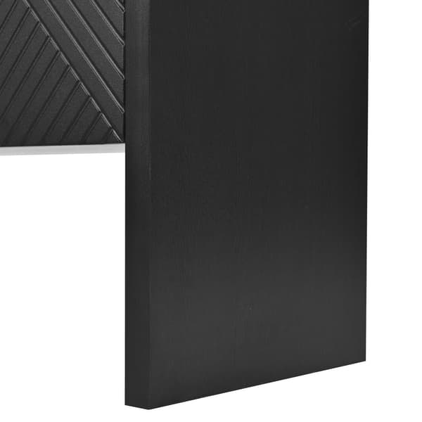 Moderni senkki 140x35x75 cm - 4 ovea - 2 avointa lokeroa - MDF - Musta