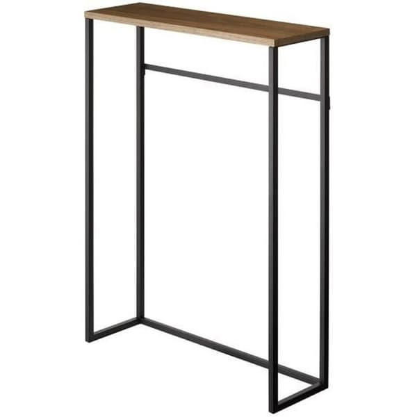 Entrékonsol i metall och trä - L60 cm - 60 cm X 18,5 cm X 80,5 cm - Calicosy Black
